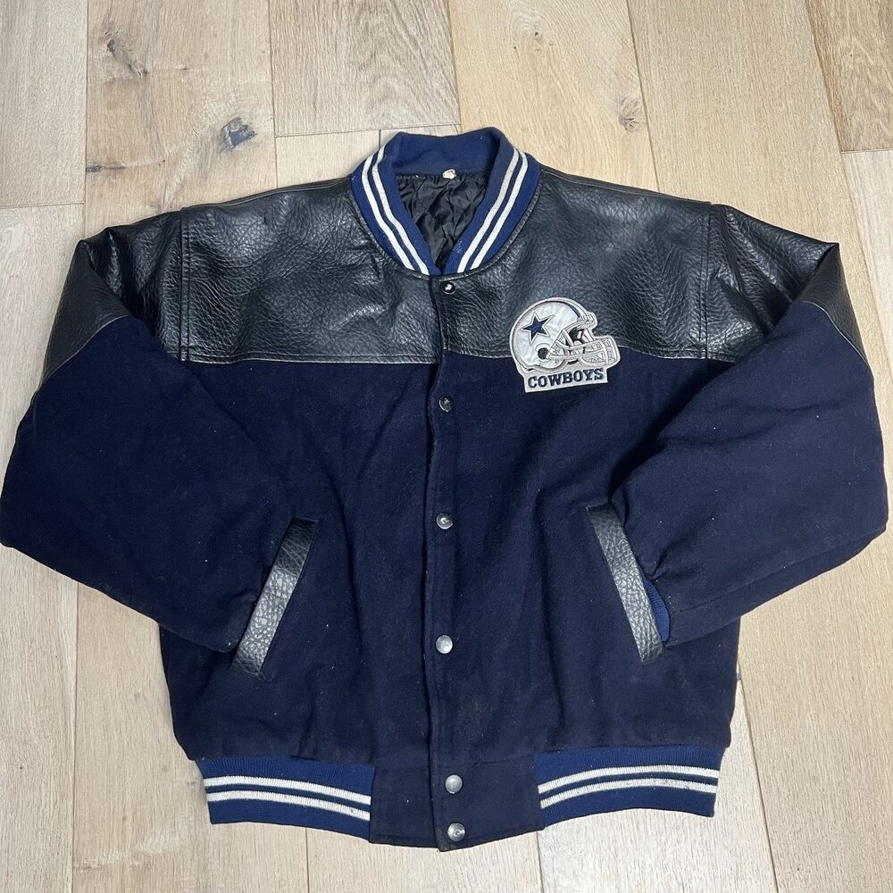 Vintage Dallas Cowboys NFL  Zip Up Youth Size XL Jacket Embroidered Helmet logo
